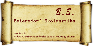 Baiersdorf Skolasztika névjegykártya